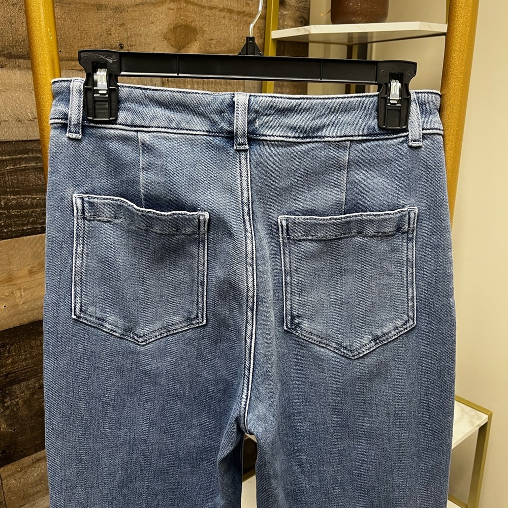 Faherty Light Wash Stretch Terry Patch Pocket Den… - image 5